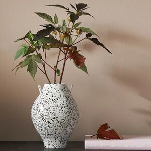 New Anthropologie Amber Lewis Vase White/Green Large